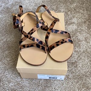 Sezane low Helene leopard sandals